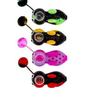 Silicone Bee Shaped 2 in 1 Handpipe