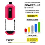 SPACESHIP 650mAh Dual cartridge battery by VIXOR - 10ct