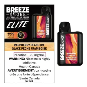 [FD] BREEZE ELITE S50 4000 RASPBERRY PEACH ICE - 5ct